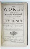 MACHIAVELLI, NICCOLÒ.  The Works . . . Third Edition, carefully Corrected.  1720